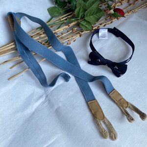 Kids Adjustable Suspenders Boys Pre-Tied Bow Tie